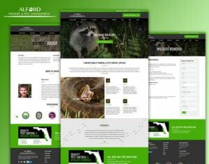 alford wildlife website screenshots